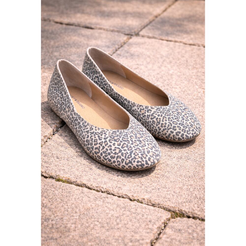 Lucky Brand Leopard Ballet Flats Size 8 Animal Print Slip On